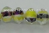 CLG36 14 inches 8*10mm faceted rondelle handmade lampwork beads