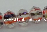 CLG37 14 inches 8*10mm faceted rondelle handmade lampwork beads