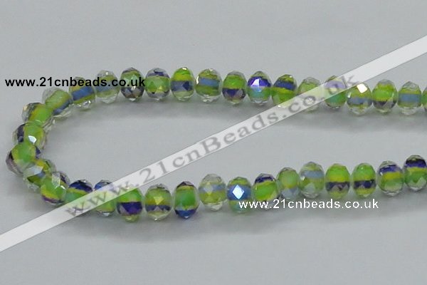 CLG38 14 inches 8*10mm faceted rondelle handmade lampwork beads