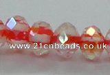 CLG40 14 inches 8*10mm faceted rondelle handmade lampwork beads