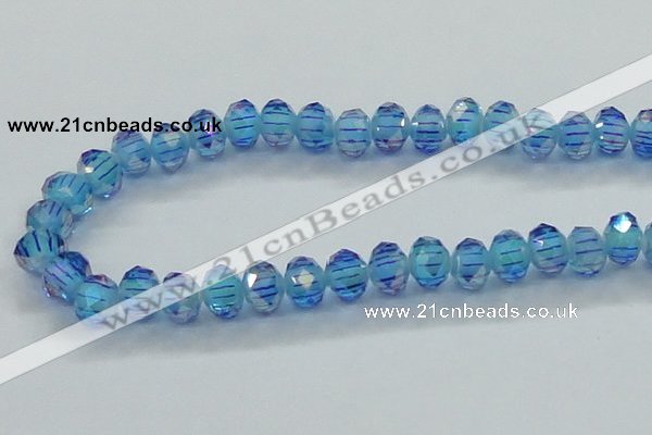 CLG41 14 inches 8*10mm faceted rondelle handmade lampwork beads