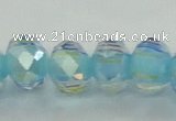 CLG42 14 inches 8*10mm faceted rondelle handmade lampwork beads