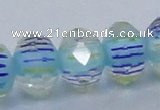 CLG44 13 inches 9*12mm faceted rondelle handmade lampwork beads