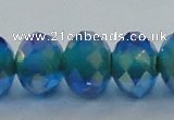 CLG45 13 inches 9*12mm faceted rondelle handmade lampwork beads