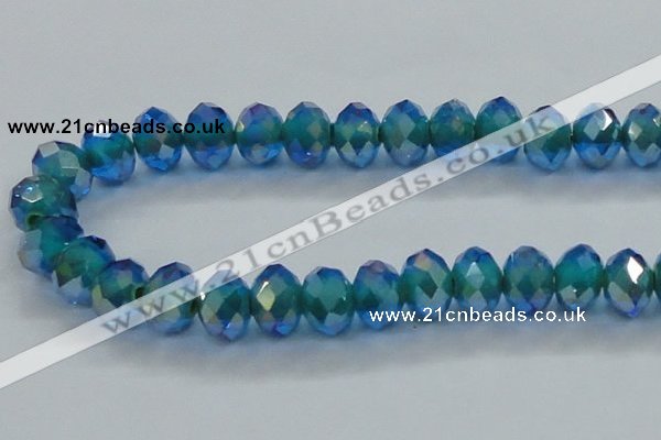 CLG45 13 inches 9*12mm faceted rondelle handmade lampwork beads