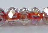 CLG47 13 inches 9*12mm faceted rondelle handmade lampwork beads