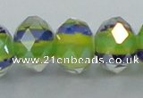 CLG50 13 inches 9*12mm faceted rondelle handmade lampwork beads