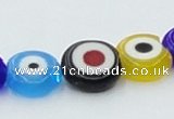 CLG507 16 inches 10mm flat round lampwork glass beads wholesale