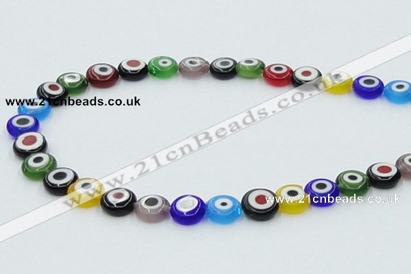 CLG507 16 inches 10mm flat round lampwork glass beads wholesale