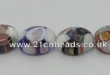 CLG515 16 inches 10mm flat round lampwork glass beads wholesale