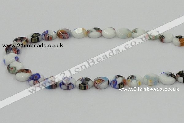 CLG515 16 inches 10mm flat round lampwork glass beads wholesale