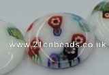 CLG519 16 inches 20mm flat round lampwork glass beads wholesale