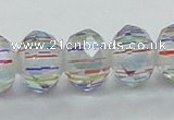 CLG52 13 inches 9*12mm faceted rondelle handmade lampwork beads