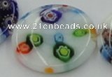 CLG520 16 inches 25mm flat round lampwork glass beads wholesale