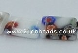 CLG521 16 inches 10*14mm rectangle lampwork glass beads wholesale