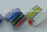 CLG530 16 inches 10*10mm cube lampwork glass beads wholesale