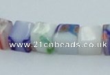 CLG531 16 inches 6*6mm cube lampwork glass beads wholesale