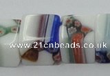 CLG533 16 inches 10*10mm cube lampwork glass beads wholesale