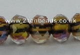 CLG54 13 inches 9*12mm faceted rondelle handmade lampwork beads