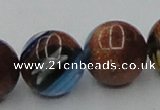 CLG542 16 inches 12mm round goldstone & lampwork glass beads