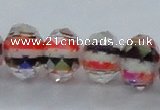 CLG55 13 inches 9*12mm faceted rondelle handmade lampwork beads