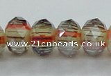 CLG56 13 inches 9*12mm faceted rondelle handmade lampwork beads