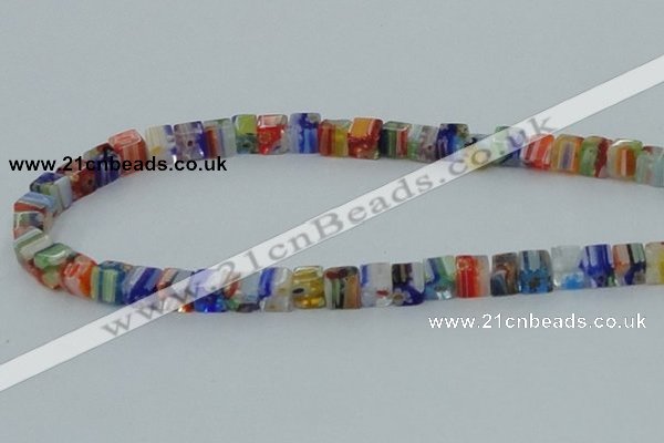 CLG562 16 inches 6*6mm cube lampwork glass beads wholesale