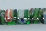 CLG563 16 inches 8*8mm cube lampwork glass beads wholesale