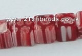 CLG564 16 inches 8*8mm cube lampwork glass beads wholesale