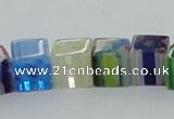 CLG567 16 inches 8*8mm cube lampwork glass beads wholesale