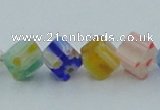 CLG568 16 inches 6*6mm cube lampwork glass beads wholesale