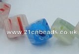 CLG569 16 inches 8*8mm cube lampwork glass beads wholesale