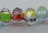 CLG57 13 inches 9*12mm faceted rondelle handmade lampwork beads