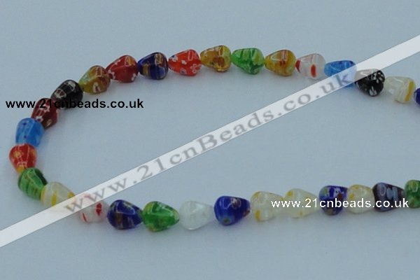 CLG572 16 inches 8*11mm teardrop lampwork glass beads wholesale