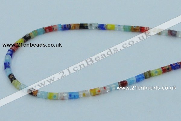 CLG575 16 inches 4*6mm cylinder lampwork glass beads wholesale