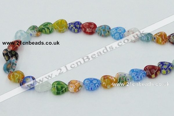 CLG580 16 inches 12*12mm heart lampwork glass beads wholesale