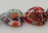 CLG581 16 inches 16*16mm heart lampwork glass beads wholesale