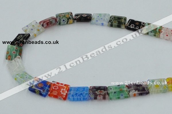 CLG585 16 inches 10*12mm rectangle lampwork glass beads wholesale