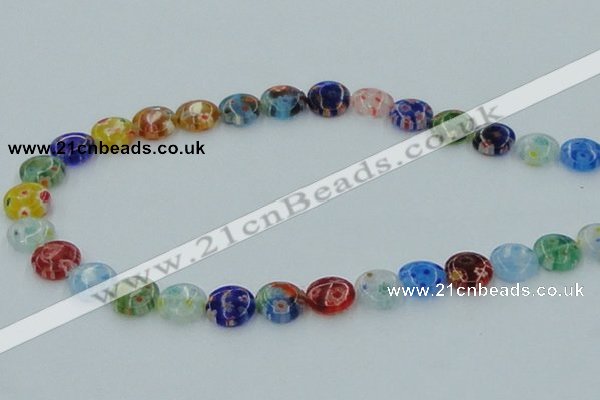 CLG587 16 inches 10mm flat round lampwork glass beads wholesale