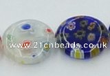 CLG588 16 inches 16mm flat round lampwork glass beads wholesale