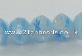 CLG59 15 inches 8*10mm faceted rondelle handmade lampwork beads