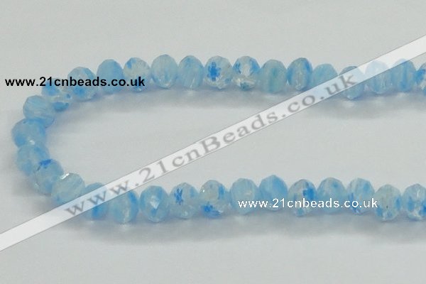 CLG59 15 inches 8*10mm faceted rondelle handmade lampwork beads