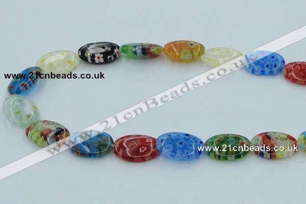 CLG590 16 inches 13*18mm oval lampwork glass beads wholesale