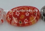 CLG591 16 inches 18*25mm oval lampwork glass beads wholesale