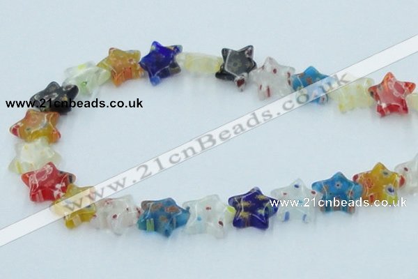 CLG592 16 inches 14*14mm star lampwork glass beads wholesale