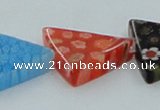 CLG594 16 inches 20*20mm triangle lampwork glass beads wholesale