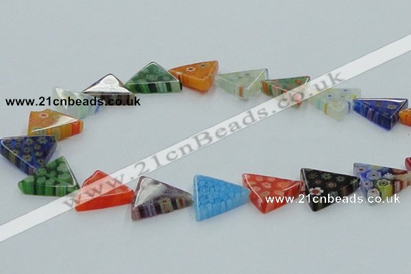 CLG594 16 inches 20*20mm triangle lampwork glass beads wholesale