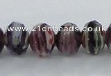 CLG60 15 inches 8*10mm faceted rondelle handmade lampwork beads