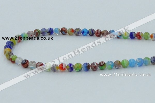 CLG600 16 inches 6mm round lampwork glass beads wholesale