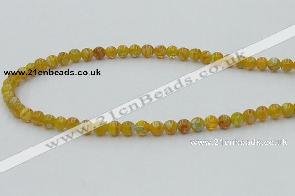 CLG601 16 inches 6mm round lampwork glass beads wholesale